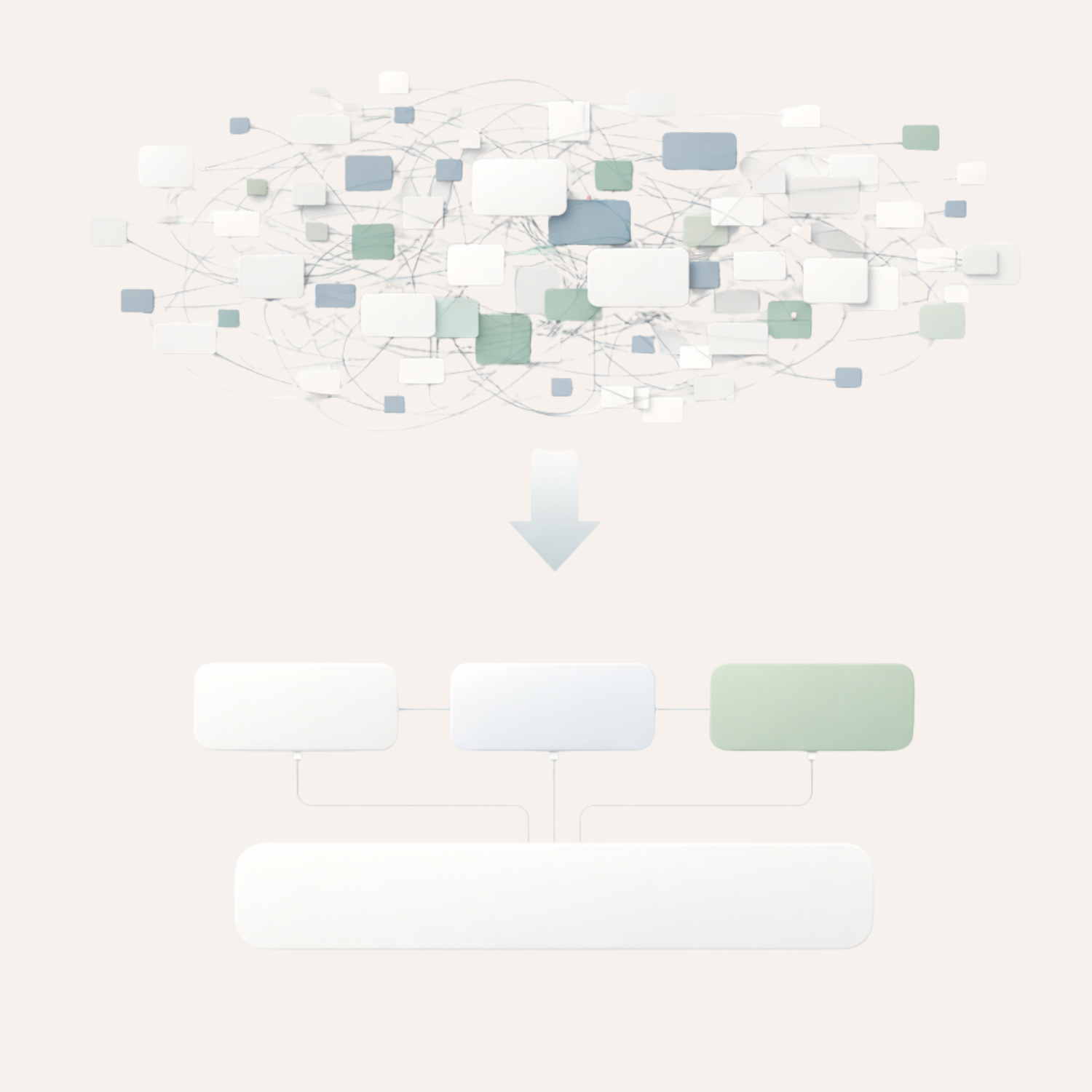 Workflow-ready integrations graphic showing signals feeding operational systems.